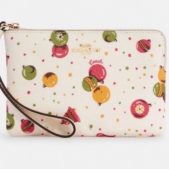 Coach Wristlet Xmas motive NWT - Picture 1 of 6